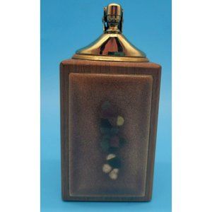 VINTAGE TABLE CIGARETTE LIGHTER With WOOD BASE BY BOVANO